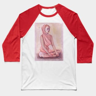 Meditating woman girl, buddhism, zen, yoga Baseball T-Shirt